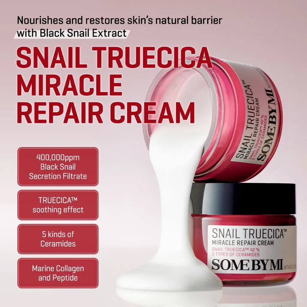 Some By Mi Snail Truecica Miracle Repair Cream Rose Cosmetics