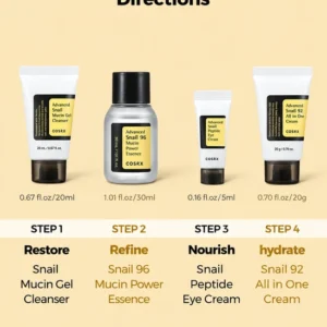 COSRX ALL ABOUT SNAIL KIT FOR DRY SKIN & DARK SPOT 50% off