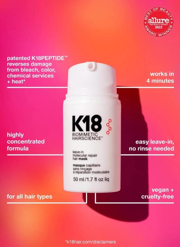 K18 Leave-In Molecular Repair Hair Mask 50ml – 70% OFF