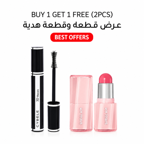 Buy 1 Get 1 Free – Cybele 3D Mascara + SHEGLAM Buttery Bliss Blush Stick