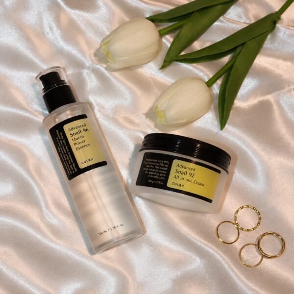 c03473a5-4acc-4ed2-861e-d18f8614eb46 (1) COSRX Advanced Snail Duo – Snail 96 Mucin Power Essence 100ml + Snail 92 All In One Cream 100g | 40% OFF
