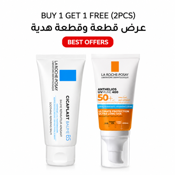 c8010bc1-53db-4518-9cea-ade82ac9b7dd `La Roche Protection & Repair Duo ( Anthelios Uvmune 400 SPF50+ Sunscreen + Cicaplast Baume B5+ Soothing Repairing Balm)