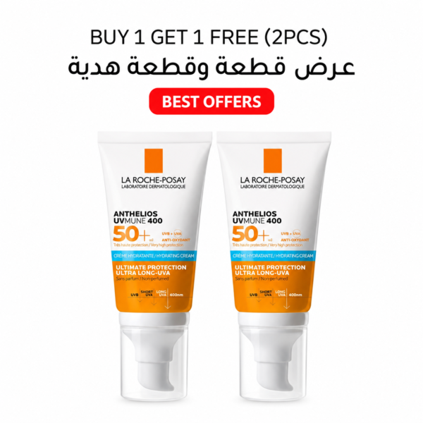 dcf01bae-87ae-40c1-9bd2-ac436843b93b ( 2 pieces Offer ) La Roche-Posay Anthelios Uvmune 400 SPF50+ Sunscreen Cream(50ml) Buy 1 Get 1 Free